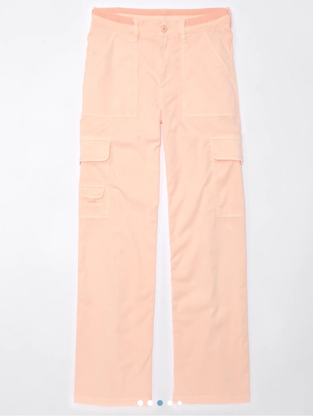 NWT AE Dreamy Drape Stretch Cargo Super High-Waisted Baggy Wide-Leg Pant sz 6 - Picture 4 of 11